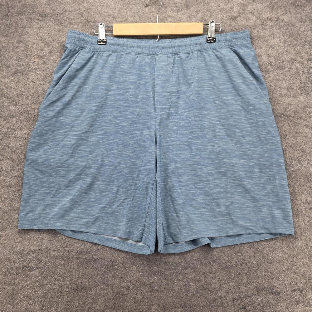 Lululemon Shorts Mens 36 Blue Lined Athletic Running Training Drawstring Pockets